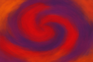the hart's awakening spiral red and blue background